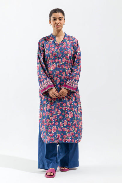 Beechtree - 2 PIECE - PRINTED VISCOSE SUIT - COBALT GARLAND (UNSTITCHED)