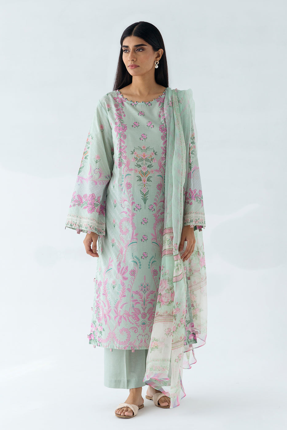 Beechtree - 3 PIECE - PRINTED LAWN SUIT - PASTEL GALORE