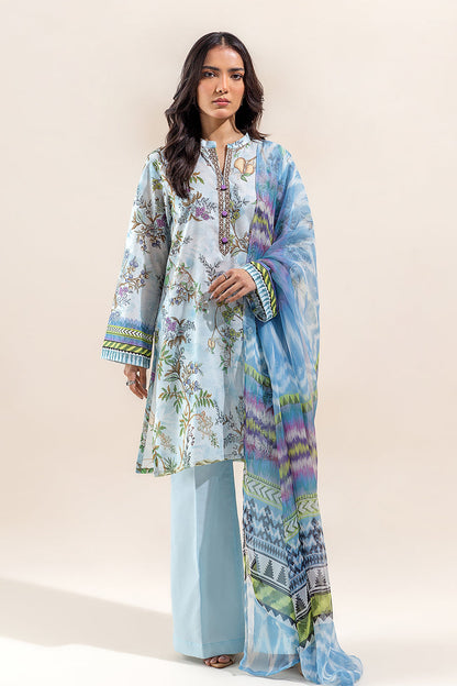 Beechtree - 3 PIECE - PRINTED LAWN SUIT - IKAT BLOOM