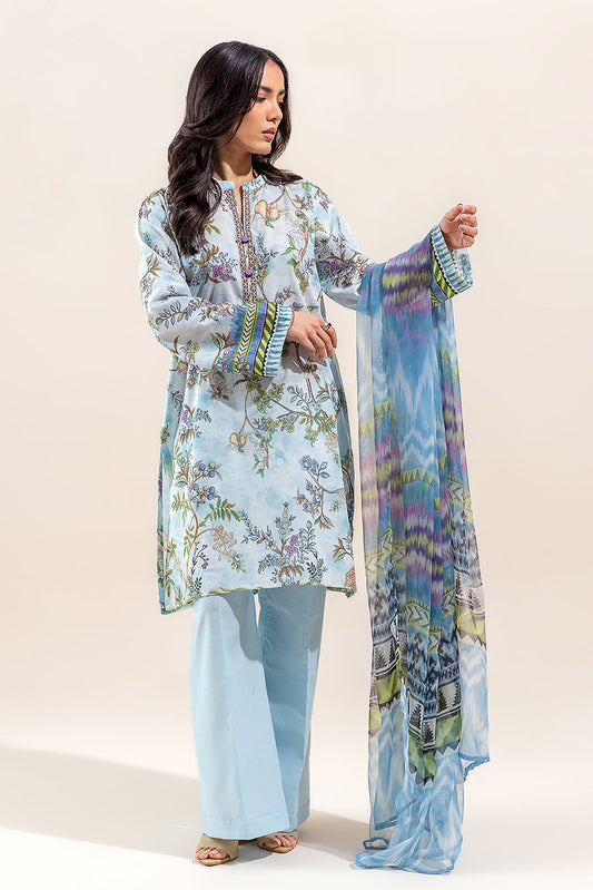 Beechtree - 3 PIECE - PRINTED LAWN SUIT - IKAT BLOOM
