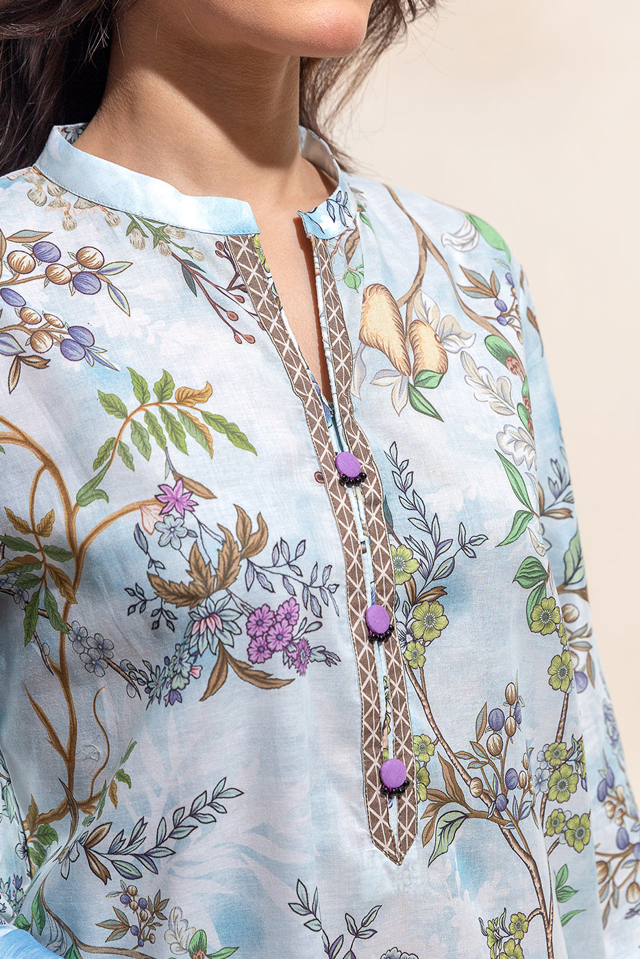 Beechtree - 3 PIECE - PRINTED LAWN SUIT - IKAT BLOOM