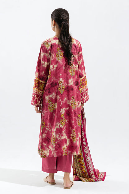 Beechtree - 3 PIECE - EMBROIDERED LAWN SUIT - MAGENTA HUES (UNSTITCHED)