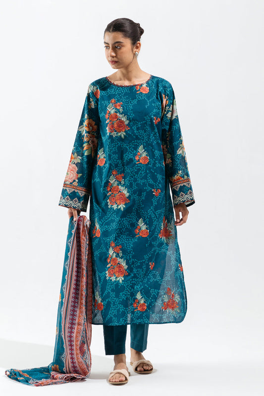 Beechtree - 3 PIECE - EMBROIDERED LAWN SUIT - AZURE BLISS