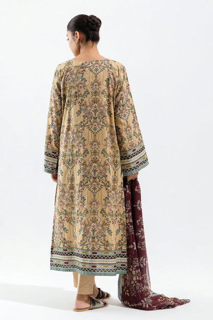 Beechtree - 3 PIECE - EMBROIDERED LAWN SUIT - FAWN BLUSH