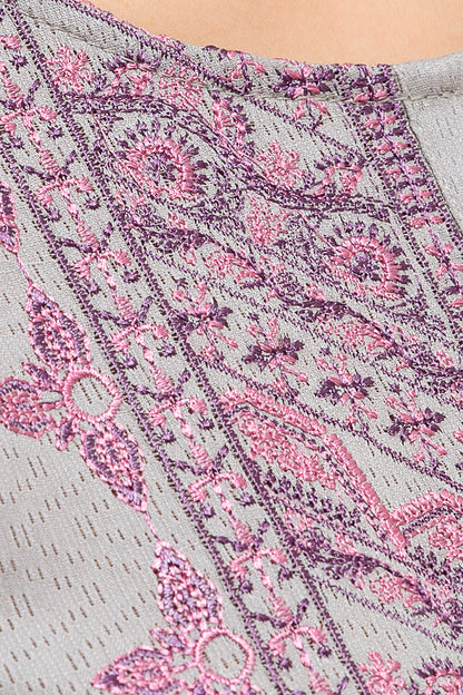 Beechtree - 1 PIECE - EMBROIDERED LENO KARRA SHIRT - FOSSIL BLUSH