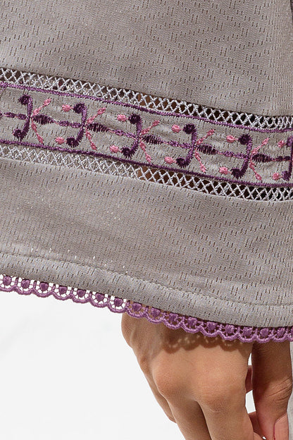 Beechtree - 1 PIECE - EMBROIDERED LENO KARRA SHIRT - FOSSIL BLUSH