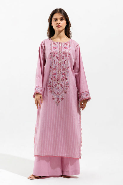 Beechtree - 1 PIECE - EMBROIDERED LENO KARRA SHIRT - KOBI STRIPES