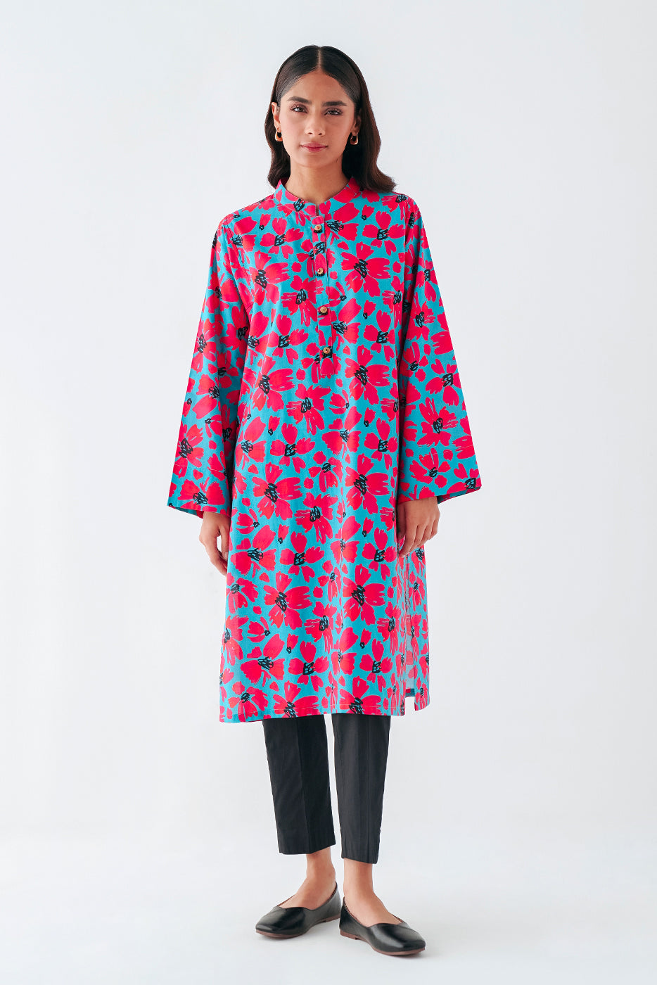 Beechtree - PRINTED PRINTED CAMBRIC SHIRT (PRET)