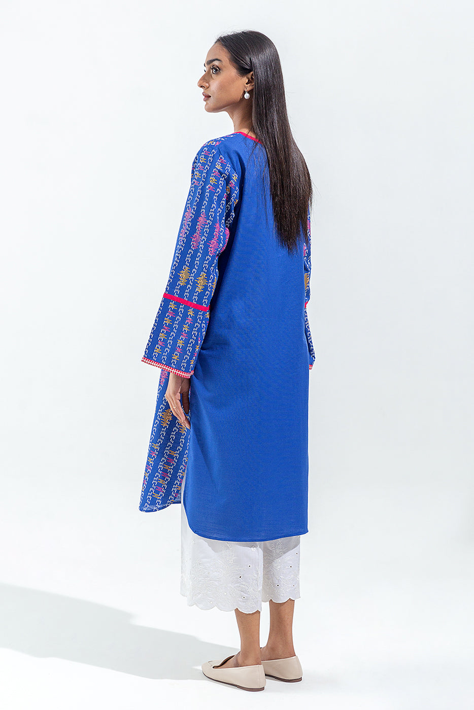 Beechtree - EMBROIDERED SLUB KHADDAR SHIRT (PRET)
