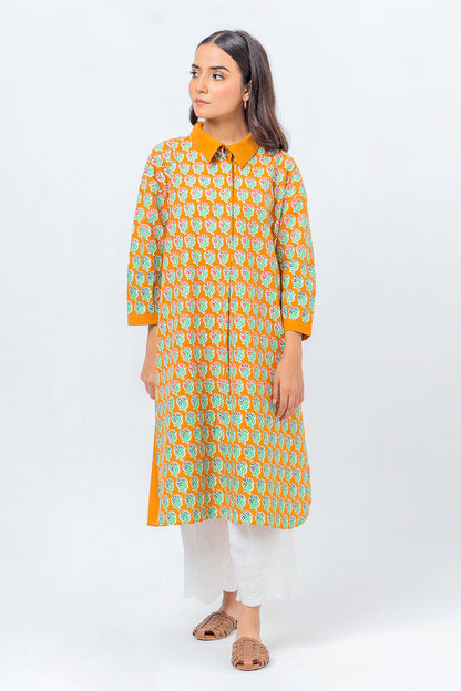Beechtree - PRINTED SLUB KHADDAR SHIRT (PRET)