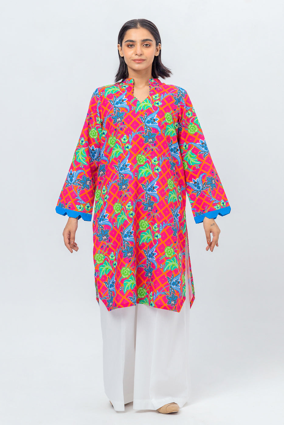 Beechtree - PRINTED SLUB KHADDAR SHIRT (PRET)