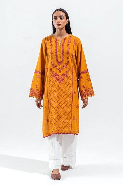 Beechtree - EMBROIDERED SLUB KHADDAR SHIRT (PRET)
