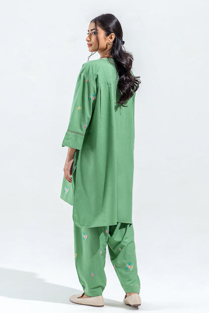 Beechtree - 2 PIECE EMBROIDERED CHAMBRAY SUIT (PRET)