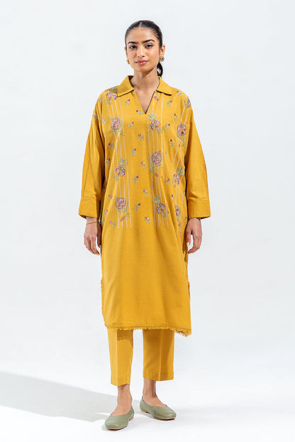 Beechtree - 2 PIECE EMBROIDERED CHAMBRAY SUIT (PRET)