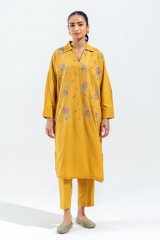 Beechtree - 2 PIECE EMBROIDERED CHAMBRAY SUIT (PRET)