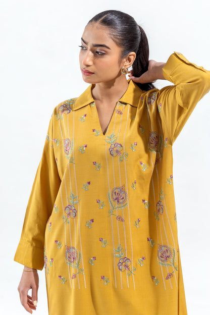 Beechtree - 2 PIECE EMBROIDERED CHAMBRAY SUIT (PRET)