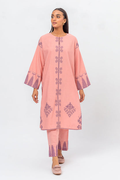 Beechtree - 2 PIECE EMBROIDERED SLUB KHADDAR SUIT (PRET)