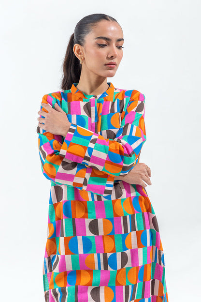 Beechtree - PRINTED SLUB KHADDAR SHIRT (PRET)