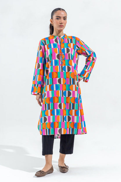 Beechtree - PRINTED SLUB KHADDAR SHIRT (PRET)
