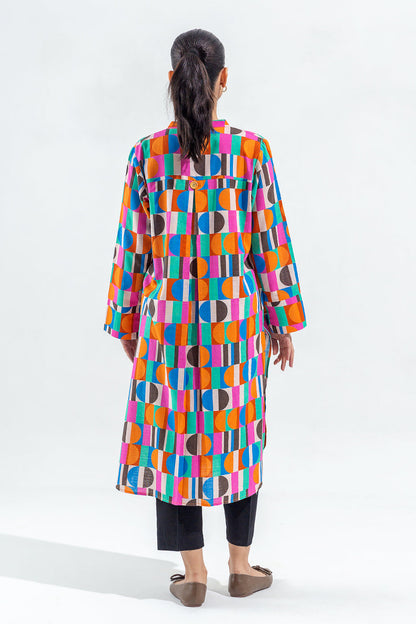 Beechtree - PRINTED SLUB KHADDAR SHIRT (PRET)