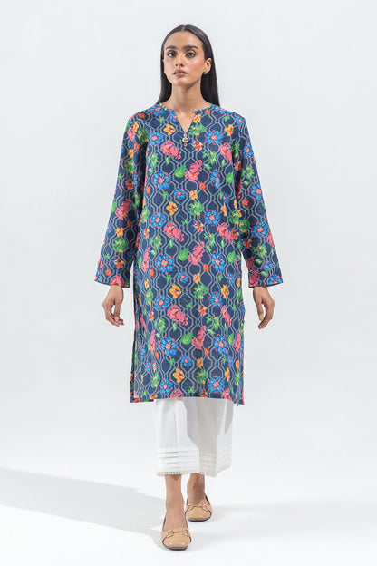 Beechtree - PRINTED SLUB KHADDAR SHIRT (PRET)