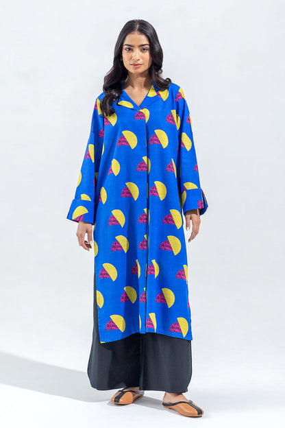 Beechtree - PRINTED SLUB KHADDAR SHIRT (PRET)