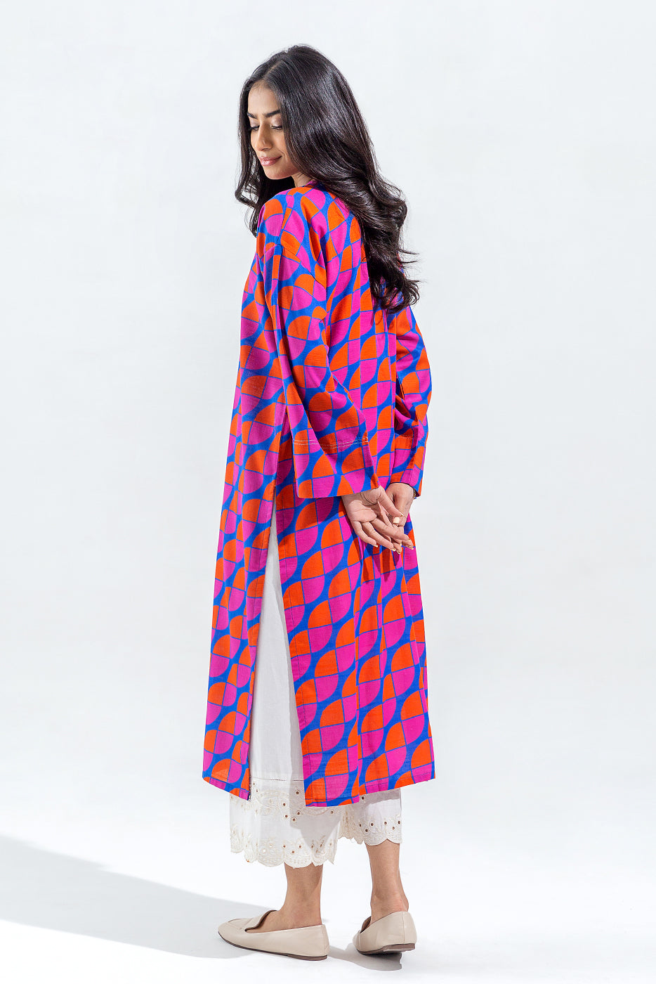 Beechtree - PRINTED SLUB KHADDAR SHIRT (PRET)