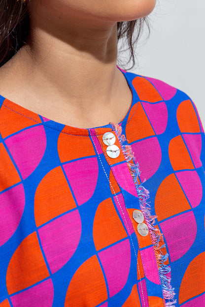 Beechtree - PRINTED SLUB KHADDAR SHIRT (PRET)