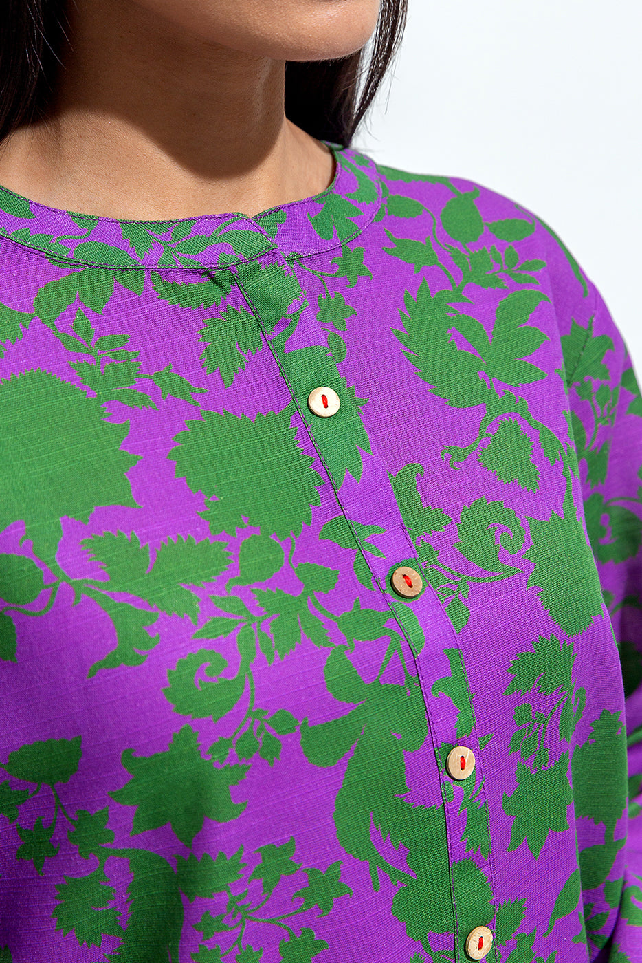 Beechtree - PRINTED SLUB KHADDAR SHIRT (PRET)