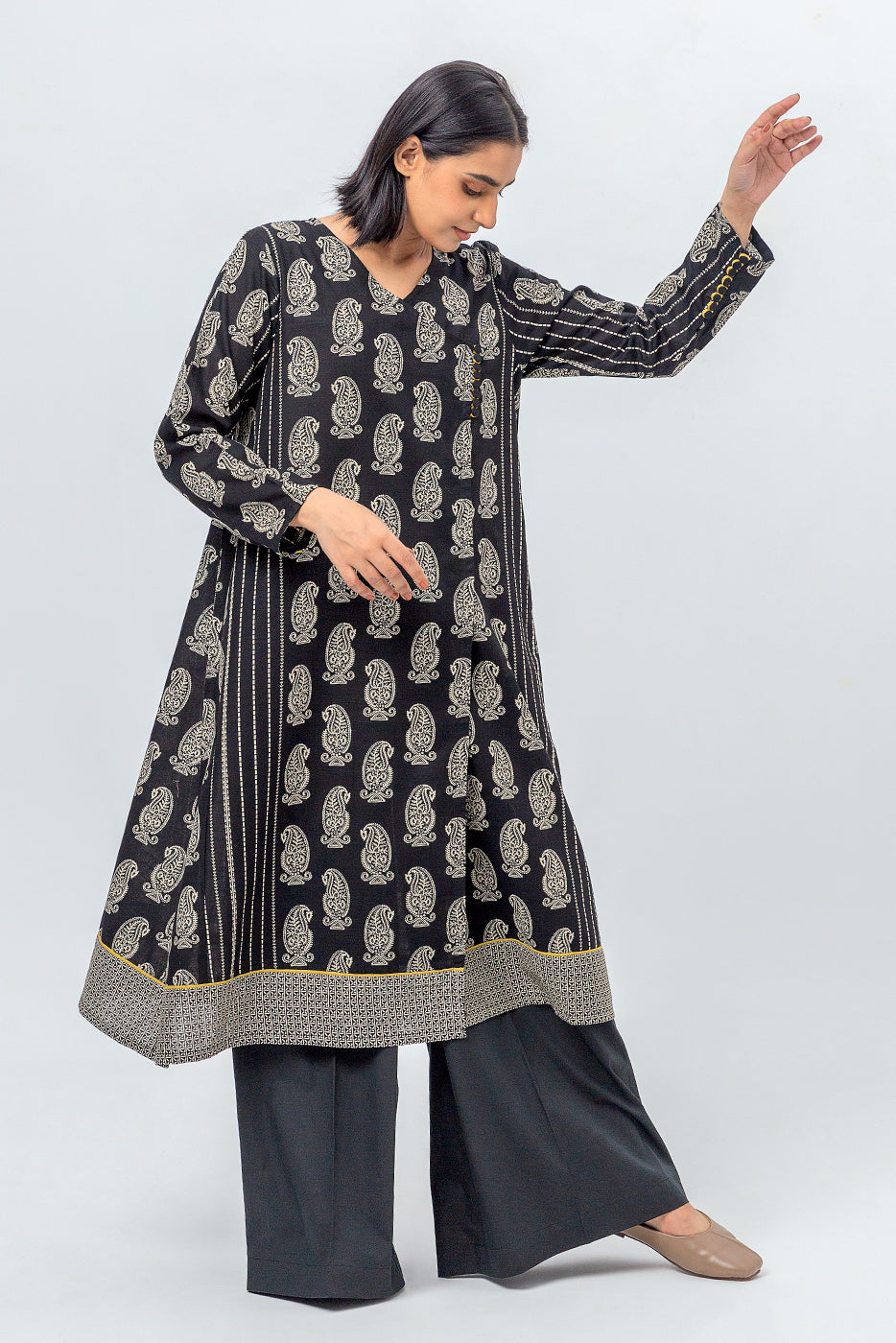 Beechtree - PRINTED PRINTED KHADDAR SHIRT (PRET)