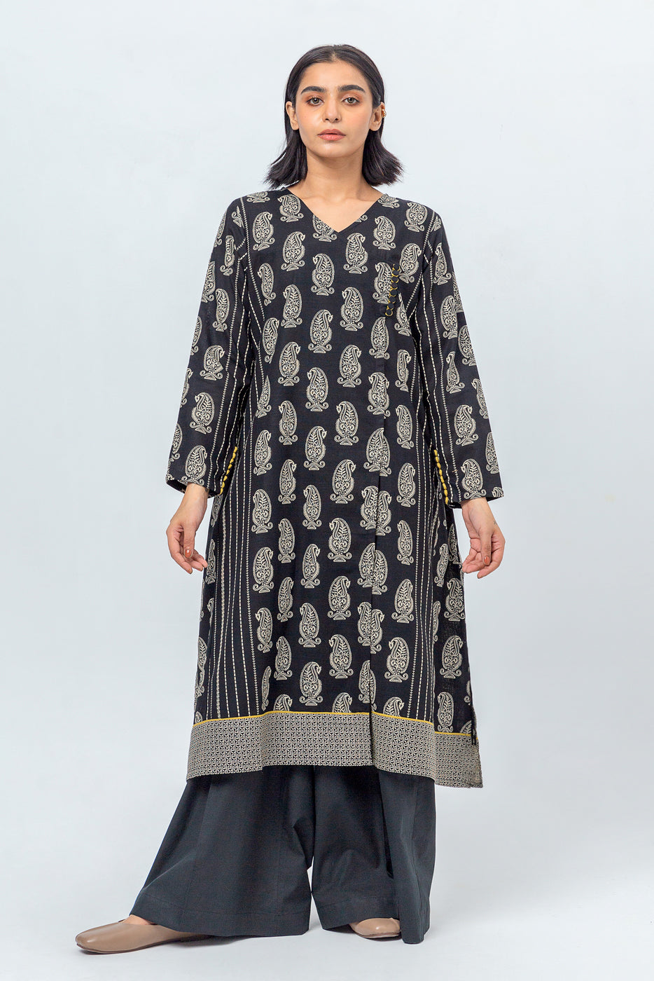 Beechtree - PRINTED PRINTED KHADDAR SHIRT (PRET)