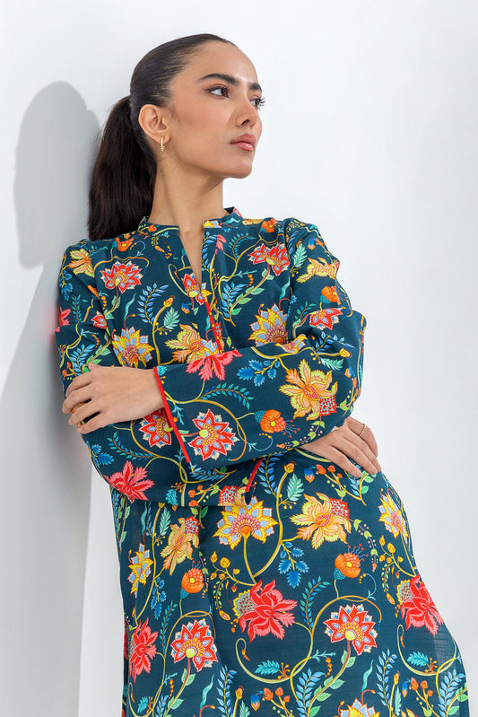 Beechtree - PRINTED SLUB KHADDAR SHIRT (PRET)