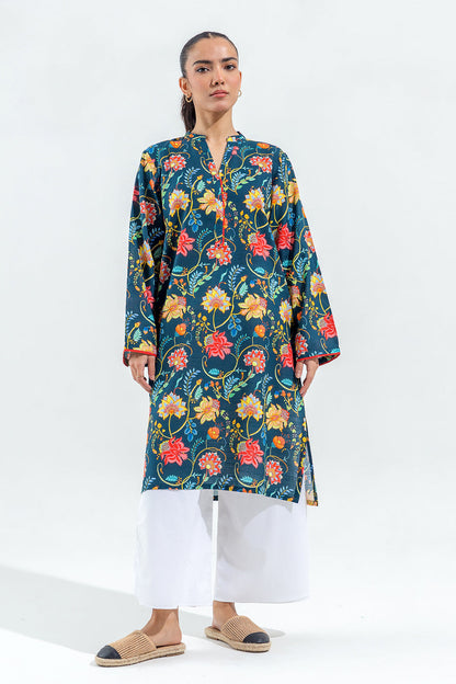 Beechtree - PRINTED SLUB KHADDAR SHIRT (PRET)
