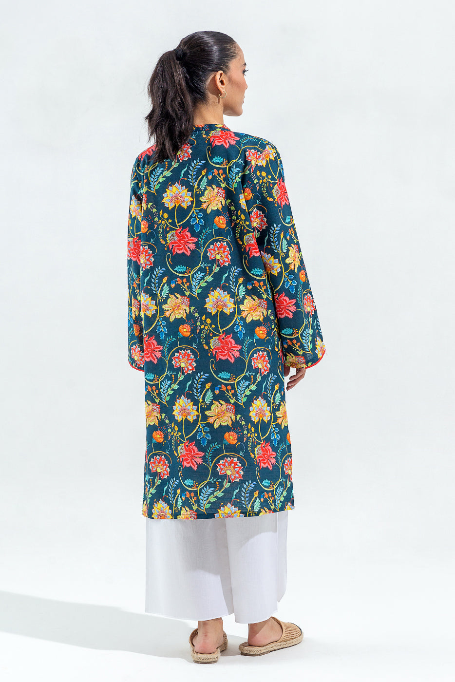 Beechtree - PRINTED SLUB KHADDAR SHIRT (PRET)