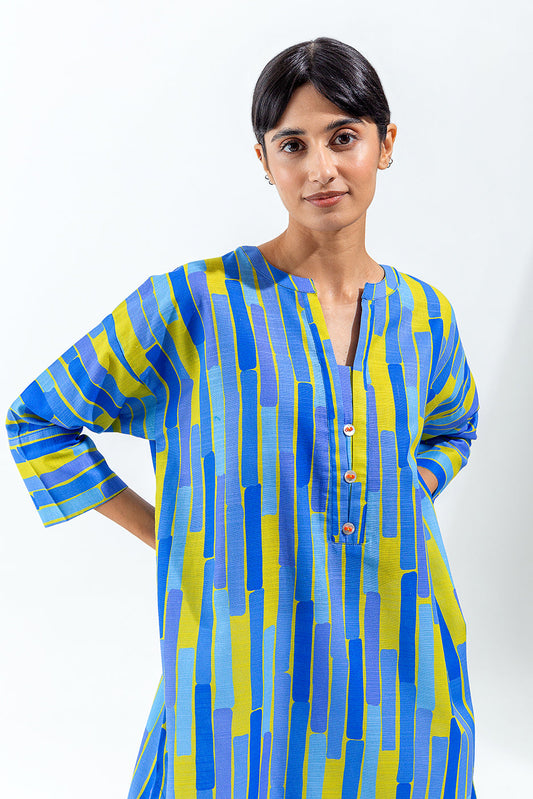 Beechtree - PRINTED SLUB KHADDAR SHIRT (PRET)