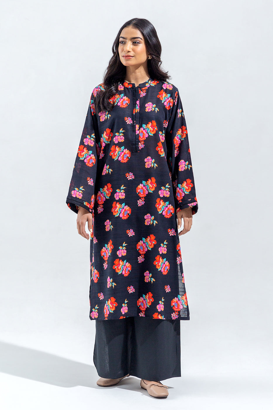 Beechtree - PRINTED SLUB KHADDAR SHIRT (PRET)