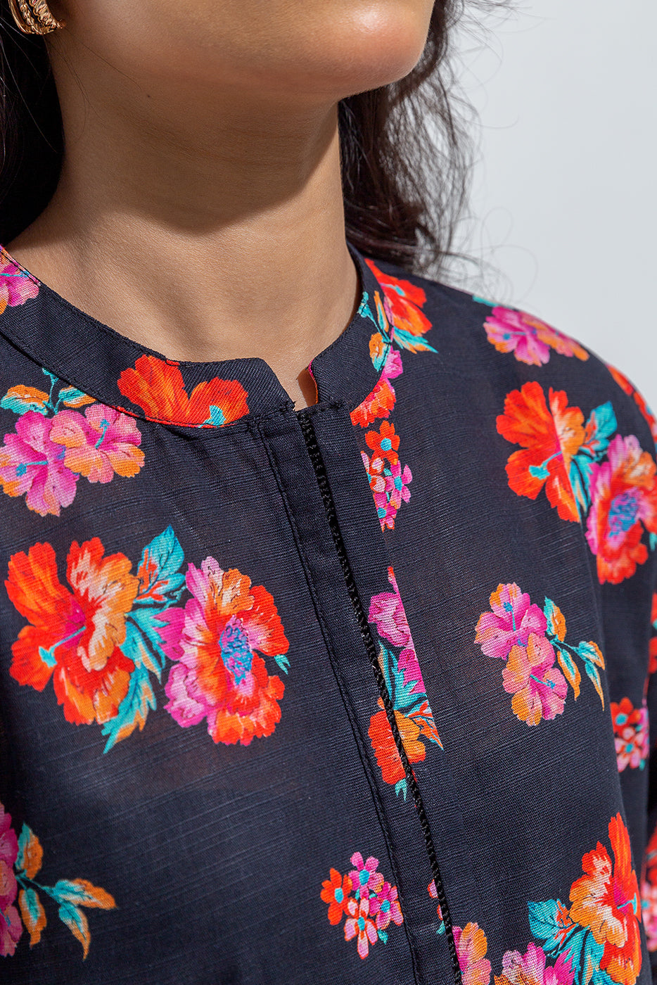 Beechtree - PRINTED SLUB KHADDAR SHIRT (PRET)