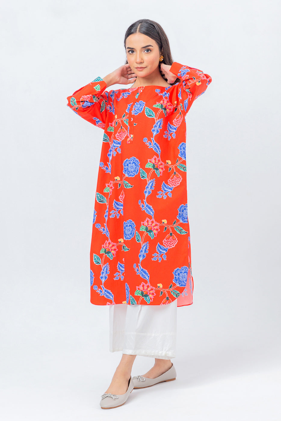 Beechtree - PRINTED POPLIN SHIRT (PRET)