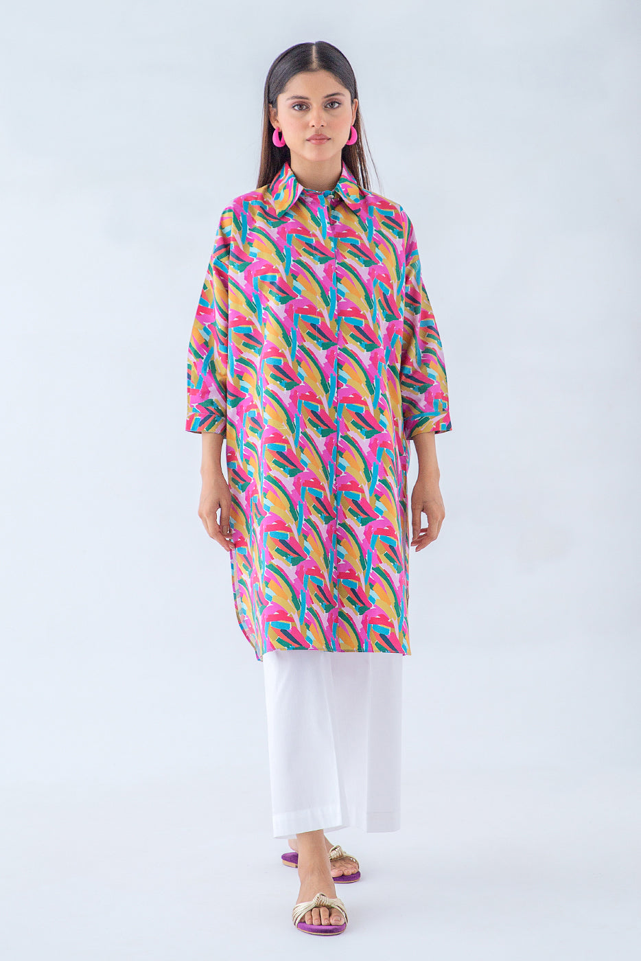Beechtree - PRINTED POPLIN SHIRT (PRET)