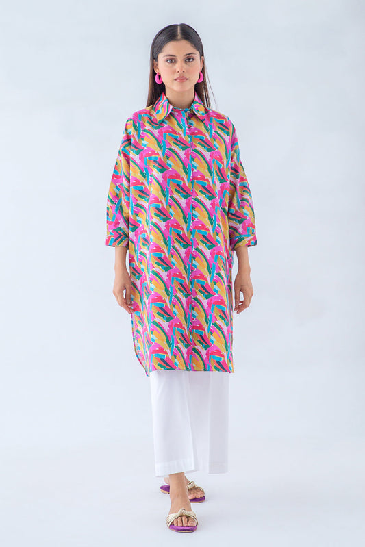 Beechtree - PRINTED POPLIN SHIRT (PRET)