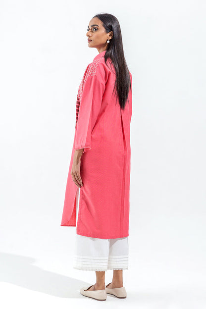 Beechtree - EMBROIDERED SLUB KHADDAR SHIRT (PRET)