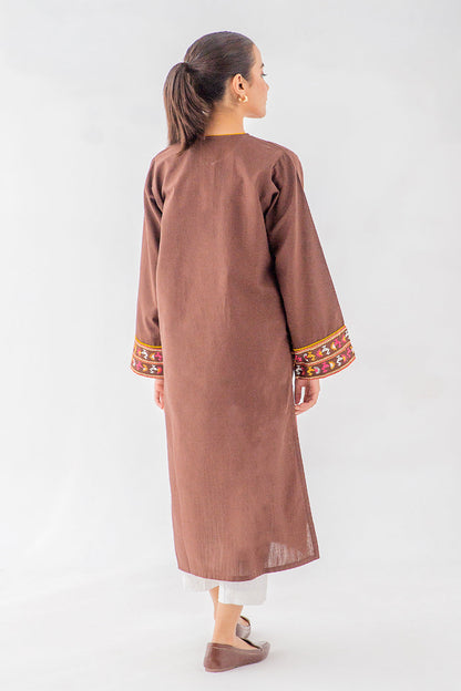 Beechtree - EMBROIDERED SLUB KHADDAR SHIRT (PRET)