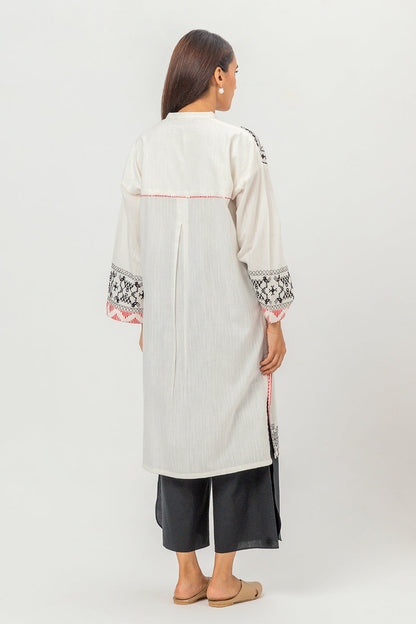 Beechtree - EMBROIDERED SLUB KHADDAR SHIRT (PRET)