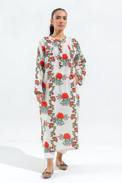 Beechtree - PRINTED SLUB KHADDAR SHIRT (PRET)