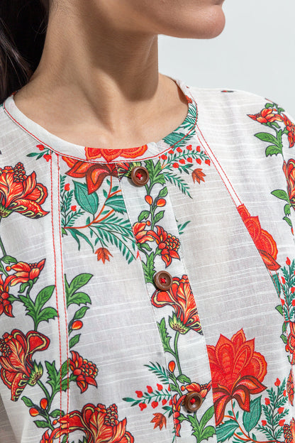 Beechtree - PRINTED SLUB KHADDAR SHIRT (PRET)
