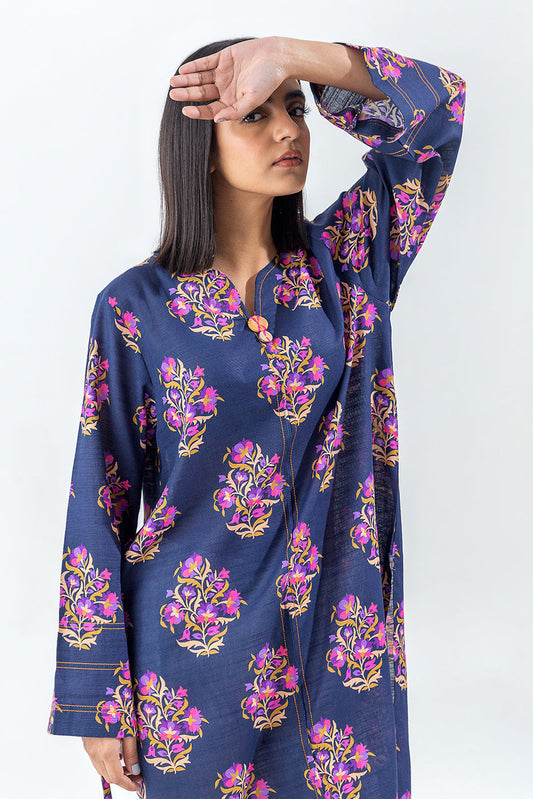Beechtree - PRINTED SLUB KHADDAR SHIRT (PRET)