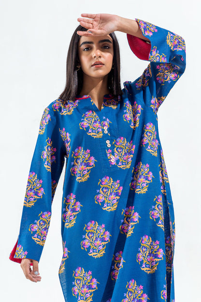Beechtree - PRINTED SLUB KHADDAR SHIRT (PRET)
