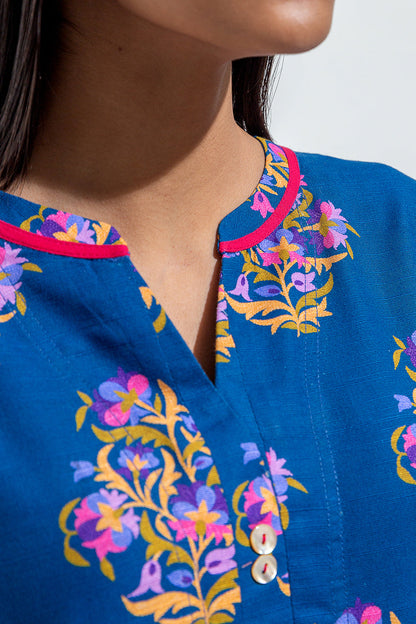 Beechtree - PRINTED SLUB KHADDAR SHIRT (PRET)