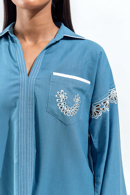 Beechtree - EMBROIDERED KHADDAR SHIRT (PRET)