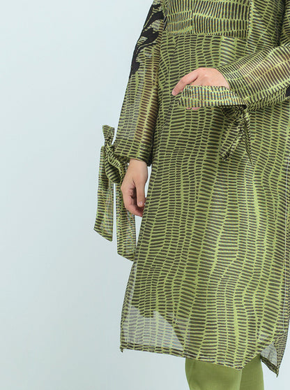 Beechtree - EMBROIDERED SLUB RAWSILK DIGITAL PRINT SHIRT (LUXURY PRET)